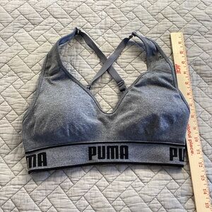 PUMA Women's Charcoal Sports Bra Sz M